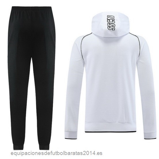 Nuevo Conjunto Completo Chaqueta Con Capucha Napoli 23/24 Negro Blanco Baratas